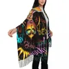 Lenços Mulheres Africanas American Black Girl Tassel Scarf Soft Shawl Wrap Feminino Inverno