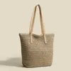 Beach Bags Grass Woven Women's Bag Large Capacity Tote Shoulder Underarm Vacation Beach Shopping Bag