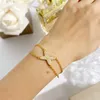 Bracelets Necklace Gold/Silver Plated Full Zircon chain Minimalism Bracelet Jewelries Letter wedding gift factory wholesale With Free dust bag