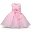 Robes de fille Les filles s'habillent robe de princesse fleur robe de mariée élégante gros arc anniversaire enfants robes pour filles enfants robes Tutu 240315