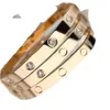 Gold Plated Steel Diamond Designer Screw Bracelet for Women and Men