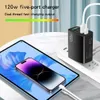 120W 5 POTTS USB Charger PD ADAPTER FOR XIAOMI iPhone 15 11 Samsung Mobile Plug Plug PD Charger QC 3.0 4.0 Wall Charger