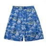 Pantaloncini da uomo Spiaggia hawaiana e abbigliamento da donna Stampa digitale 3D Pantaloni da coppia di tendenza alla moda casual