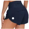 LL Women Yoga Outfits Short Foded Running Shorts With Zipper Pocket Gym Ladies Casual Sportswear For Girls Training Fitness 0160
