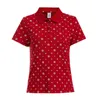 2023 여성 패션 레저 스포츠 폴로 칼라 짧은 슬리브 티셔츠 여자 여름 새 폴로 셔츠