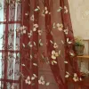 Curtains Embroidered Sheer Curtains For Living Room Window Tulle Curtain Drapes For Bedroom Luxury Floral Cortinas Custom Made