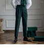 دعاوى الرجال في فصل الشتاء الشتاء للرجال بانت بدلة غير رسمية لباس هومبري بريطانيا عالية الخصر بنطلون بنطلون من المكتب