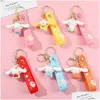 Figuras dos desenhos animados 6 estilo kawaii chaveiro bonito cinnamoroll chaveiros carro chaveiros para mochila pingente ornamentos acessórios presentes gota otsy0