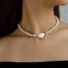 Pendant Necklaces Natural Freshwater Baroque Pearl Beads Choker Necklace Women Jewelry Punk Designer Runway Rare Gown Boho Japan Korean