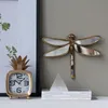 Mirror Wall Hanging Background Butterfly Metal Retro Insect Wing Dragonfly Home Decoration Decor Bedroom 240306