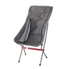 Camp Furniture New High Load-bearing Outdoor Folding Chair Plus High Moon Chair Portable Camping Fishing Chair Leisure Beach Chair Back Chair YQ240315