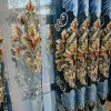 Rideaux Européen Americanstyle rideau tissu salon chambre haut de gamme luxe haut de gamme chenille creux broderie fenêtre écran