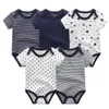 Combinaison bébé 5-pack combinaison bébé garçons vêtements été haute qualité rayé nouveau-né Roba Bebe vêtements vêtements pour enfants 240315