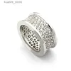 Cluster Rings Wholesale Factory Price Luxury Full Diamonds Ring för män och kvinnor L240315