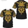 Camisetas para hombres Nueva moda Lion Head Patrón de impresión 3D Verano para hombre Camiseta Strt Casual Camisa deportiva para hombre O-cuello transpirable Tops de gran tamaño Y240321