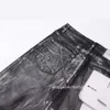 PAARSE MERK Stijl High Street Trendy Merk Mid Lage Taille Distressed Jeans Heren Hot Stamping Slim Fit Legging Jeans