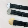 Hombres de negocios Diseñadores Cinturones Mujeres Pretina Cuero Alta calidad Oro Plata Roundel Hebilla para hombre Diseñador Cinturón Ancho 3 8cm239M