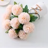 Fiori decorativi 5 pezzi di fiori artificiali di seta con tarassaco e crisantemo finti per la decorazione domestica delle decorazioni di nozze