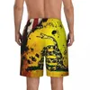 Herrshorts Summer Board American Gadsden Falg Surfing Vitange Cool Beach Short Pants Classic Bekväm badstammar plus storlek