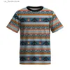 T-shirts hommes chemise ethnique hommes t-shirt totem impression courte Slve été o-cou pull décontracté pour la mode masculine vêtements quotidiens ts Y240315