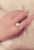 Sparkling diamond zirconia pretty pearl rings fashion luxury designer open ring for women girls adjustable