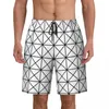 Men's Shorts Nordic Pattern Gym Summer Yellow Cube Geometry Y2K Retro Beach Mens Sports Surf Comfortable Design Swimming Trunks