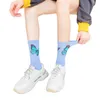 Calzini da donna 2024 Coppie Arcobaleno Primavera Inverno Stile giapponese Caramelle Sport Moda Corto per carino