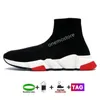 Designer Speed 1.0 2.0 Chaussures chaussettes Hommes Femmes Graffiti Blanc Noir Rouge Beige Rose Semelle Transparente À Lacets Chaussettes Jaune Fluo Vitesses Baskets De Coureur gdsg4s64