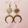 Dangle Earrings Boho Sun And Moon Crescent Drop For Women Charm Fashion Jewelry Wholesale