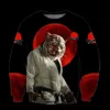 Erkek Hoodies Sweatshirts 3D Baskılı Kaplan Yuvarlak Boyun Hoodies Erkekler İçin Sweatshirts 2024 Kafatası Y2K Yeni Yıl Moda Erkek Küzen Trailsuit Giyim L240315