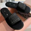 2014 MM Womens Designer Fashion Flat Bottom Slippers Plant Knitted Letter LOGO Flat Sole Slippers Womens Sandals Leather Soles Casual Ladies Slippers Sizes 35-40