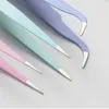 Cadeau Wrap Clip en acier inoxydable Accessoires de manucure Portable Nail Art Tool Pince multifonctionnelle pour autocollants avec couvercle en silicone