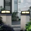 Poste de luz Solar moderno para exteriores, tapa de cubierta de valla LED, lámpara de columna de linterna impermeable IP54 para decoración de Patio y jardín