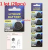 20pcs 1 lot CR2032 3V lithium li ion button cell battery CR 2032 3 Volt liion coin batteries Card 9275597