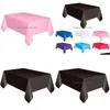 Nappe jetable en plastique imperméable à l'eau de table ER Nappe portable Couleur solide Party Fournitures de cuisine et Acc Drop Del Dhw3T