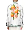 Nieuw product Casablanca 24ss Designer Zijden Casual overhemd Losse heren en dames Klassieke stijl Print Veelzijdig Hawaiiaans strand Zijden shirt met lange mouwen Trend Tops Casablanc