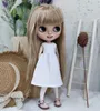 Pajamas Long Tshirt Lace Skirt Dress Blyth Doll Clothes Princess Dress for Ymy Licca Azones Ob24 Ob27 Doll Accessories 240315