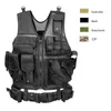 Taktiska västar Ny taktisk säkerhet Vest Multi-Pocket Swat Breattable Paintball Vest Tactique Sports Training Clothing for Wargame 240315