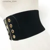 Belts Plus Size Elastic Corset Belt Female Waist Wide Belts For Women High Quality Stretch Cummerbunds Designer Big Dress WaistbandY240315