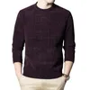Men's Sweaters Men Sweater Thick Knitted Round Neck Long Sleeves Spring Sweatshirts Casual Pullover For Office Home