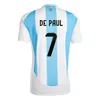 Maat 3XL Voetbalshirts 2024 Fan player 2025 ENZO ALVAREZ DI MARIA MESSIS kindertenue Heren voetbalshirt MARADONA MARTINEZ 24 25 ArgentinaS DYBALA DE PAUL J.Alvarez