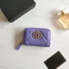 Porte-cartes de portefeuille pour femmes Designer Portefeuille de luxe de luxe Porte-monnaie à glissière Porte-monnaie en peau de vache Caviar Motif granulaire Titulaire de la carte en peau de mouton Diamant exquis Mini sac à main