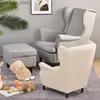 Chair Covers Kids Size Wing Chair Cover Polar Fleece Children Wingback Armchair Covers Small Size Single Sofa Slipcovers Furniture Protector L240315