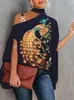 Summer Blouse Fashion Womens Print Seksowna szyja z ramion mini boho luźna koszula dla kobiet streetwear żeńska odzież 240313