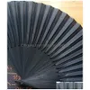 Chinese Style Products Black Vintage Hand Fan Folding Fans Dance Wedding Party Favor A3 Drop Delivery Home Garden Arts Crafts Dhaca