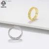Pierścienie klastra Rinntin 925 Sterling Silver Classic Infinity Band Pierścień dla kobiet Wedding Eternity Oświadczenie Pierścień Biżuteria Pierścień SR309 L240315