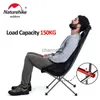 Camp Furniture Naturehike YL06 Folding Chair Ultralight Portable Outdoor Picnic Chairs Beach Reax Chair Fishing Moon Chair fotel wedkarski YQ240315