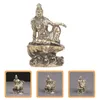 Decorações de jardim Latão Avalokitesvara Desktop Quan Yin Ornament Estatueta Artesanato