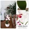 Kwiaty dekoracyjne sztuczny kwiat phalaenopsis fałszywy orchidea w garnku symulowany plastikowe wazony