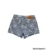 Damesjeans Hoge versie CE Home 24SS vroege lente klassieke Triomfboog jeans met volledige print A-lijn shorts met hoge taille ITOM